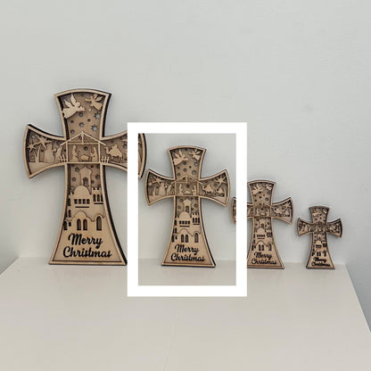 3D Nativity Cross-Medium