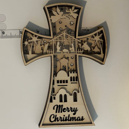 3D Nativity Cross-Medium